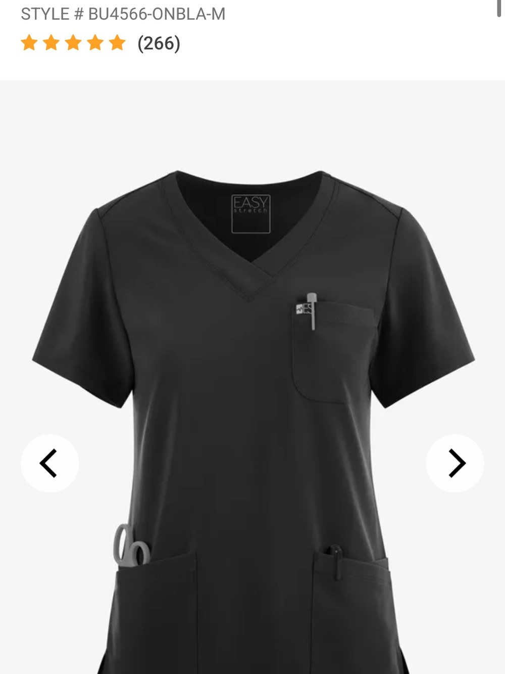 Uniform Advantage Scrubs Women's V-Neck Scrub Top - Black